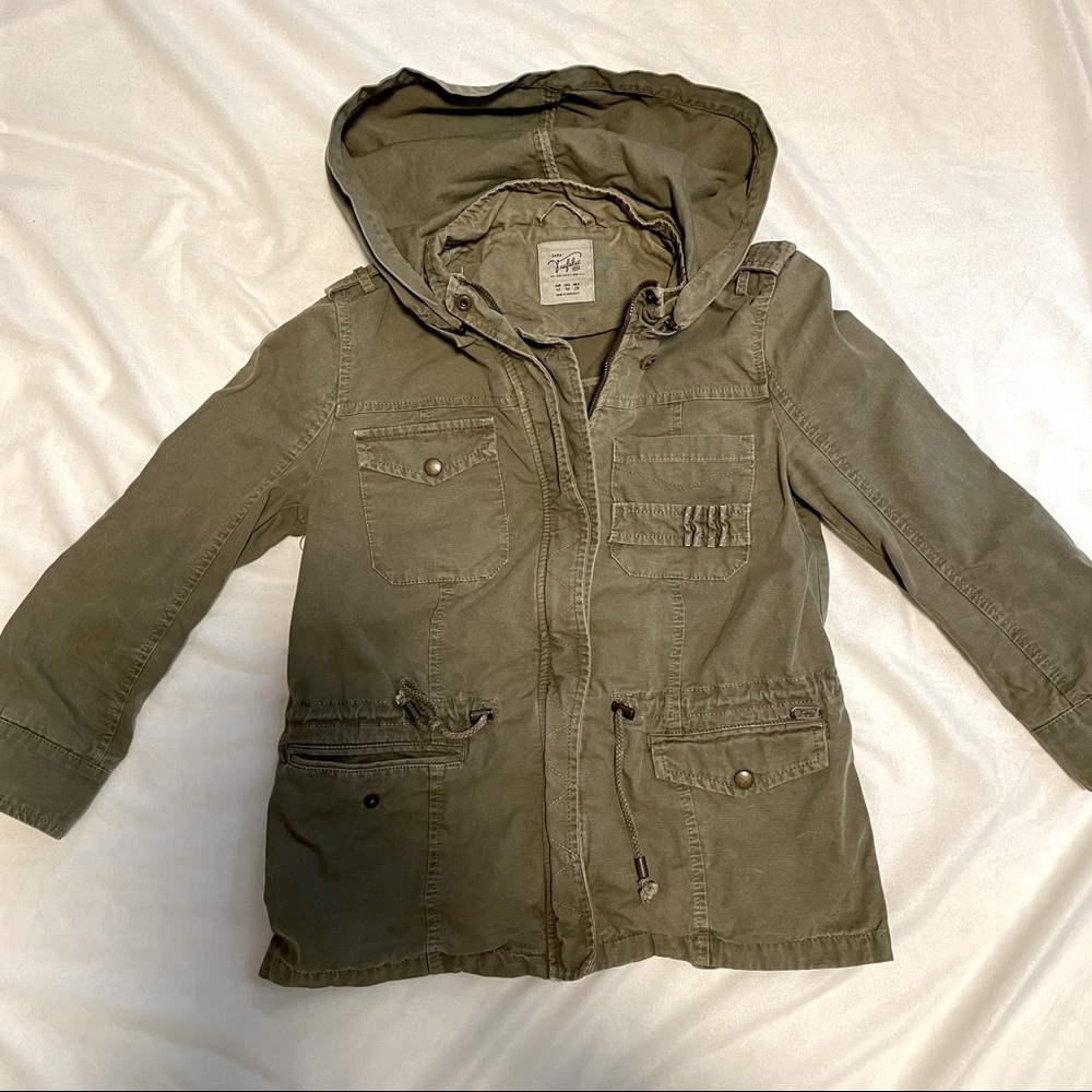 Zara Trafaluc Military Green Jacket